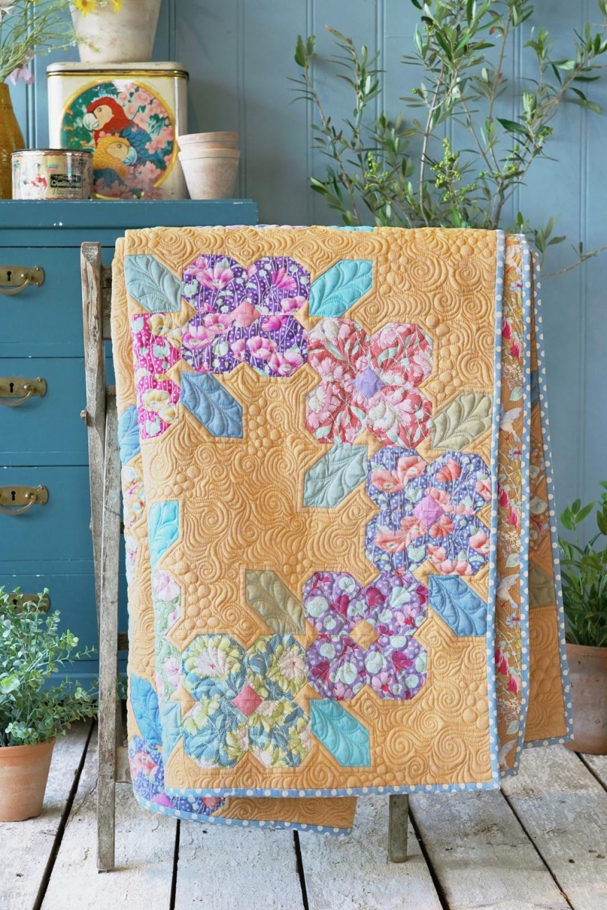 Tilda Patchwork Stoff Baumwolle - Gardenlife Nasturtium Mustard